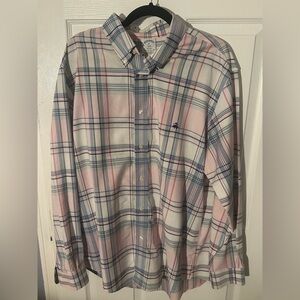 Brooks Brothers 1818 Pink & Blue Plaid Button-Down Shirt~XL